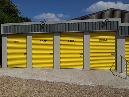 external garage units could solve your storage problems - great access for customers too - illustration
